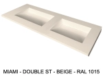 Plan vasque Design, sur mesure, Largeur 120 à 200 cm x Profondeur 40 à 60 cm, résine minérale de couleurs ACRYSTONE® Finition lisse, Livraison Offerte et Rapide.